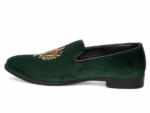 PEER-LOAFER-2523-EMBRIODERY-VELVET-GREEN - Image 2