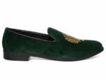 PEER-LOAFER-2523-EMBRIODERY-VELVET-GREEN - Image 3
