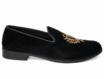 PEER-LOAFER-2523-EMBRIODERY-VELVET-BLACK - Image 3