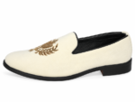 PEER-LOAFER-2523-EMBRIODERY-VELVET-WHITE - Image 2