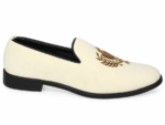 PEER-LOAFER-2523-EMBRIODERY-VELVET-WHITE - Image 3