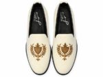 PEER-LOAFER-2523-EMBRIODERY-VELVET-WHITE - Image 4